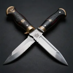 a damascus steel knife, realistic, hyperrealistic, 4k resolution, 8k resolution, HD Quality, highly detailed, very detailed, detailed, studio quality lighting, dramatic lighting, real life