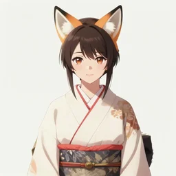 A professional anime portrait of Ssunbiki as a beautiful woman with fox ears wearing a kimono from Skyrim, by Stanley Artgerm Lau, WLOP, Rossdraws, James Jean, Andrei Riabovitchev, Marc Simonetti, and Sakimichan, trending on artstation