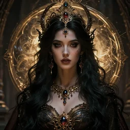 goddess of the gods, magical, dark, stunning, fibonacci, surrounding cinematic light, hyper detailed, ornate, intricate, 4 k cinematic octane render, mind - blowing