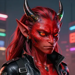 a portrait of a cyberpunk japanese devil animal illustrated by miyazaki by karol bak, james jean, tom bagshaw, rococo, sharp focus, trending on artstation, cinematic lighting, hyper realism, octane render, 8 k, hyper detailed, vivid, ultra detailed, highly detailed
