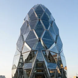 fantasy tower of the illuminati, streamline moderne, googie architecture, organic form glass hexagons, buckminster fuller, santiago calatrava