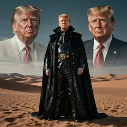 dramatic movie composition photograph,!!! baron harkonnen!!! as! donald trump!, in the style of alejandro jodorowsky, wide angle lens, cinematic lighting, cinematic color grading
