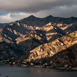 lakeside mountains, by keith haring