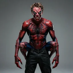 joe rogan as a deformed spider humanoid, scary, disturbing