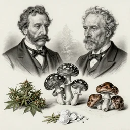Cannabis and Magic Mushrooms and LSD Sheets, by Ernst Haeckel and by Walton Ford