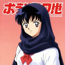 usagi tsukino wearing hijab, a cover poster