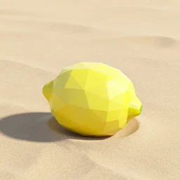 lemon in the sand, low polygon