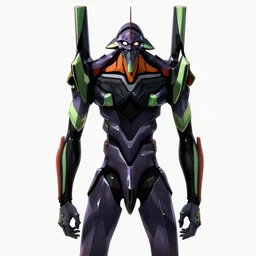 anime illustration of black detailed lonely evangelion eva - 0 1 standing menacingly behind ikari shinji, cinematic lighting, evangelion anime poster, rebuild of evangelion 1 0 8 0 p, 9 0 s anime aesthetic, volumetric lights, rule of thirds, unreal engine render, pinterest wallpaper, trending on artstation
