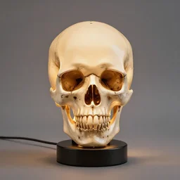 skull lamp design, concept art