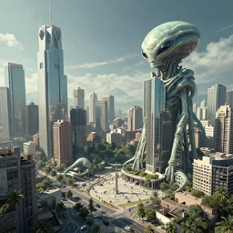 urbex by bernard tschumi, vice city alien extraterrestial, archdaily, wallpaper, highly detailed, trending on artstation.