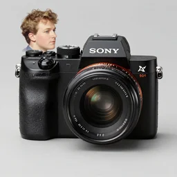beautiful sony alpha camera photography, painting by norman rockwell and airbrush art, 1 9 5 0 commercial painting, nice studio lighting, smooth tiny details, soft and clear shadows, low contrast, perfect