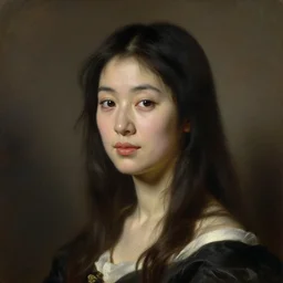 portrait painting of yamaguchi momoe, by jan van eyck, tom bagshaw, jean delville, william bouguereau, albrecht durer