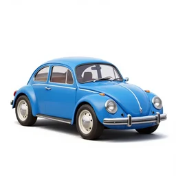 a blue beetle car with burgers for wheels m - w 7 6 8