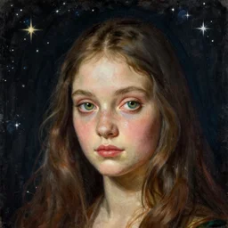 close-up portrait of Stolas from Helluva boss, space, stars, dreamy, romantic, painting in the museum, highly detailed, sharp focus, digital painting, artwork by John James Audubon, by Victor Adame Minguez by Yuumei by Tom Lovell by Sandro Botticelli