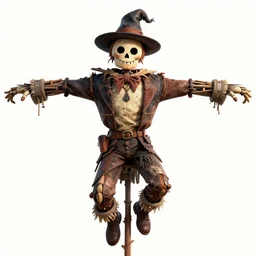 powerful scarecrow, symmetrical, highly detailed, digital art, sharp focus, trending on art station, anime art style