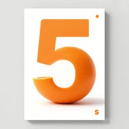 5 0 s minimalist poster of an orange