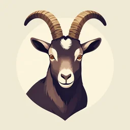 mystic goat portrait vector illustration