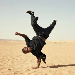 kanye west breakdancing in the middle of the desert