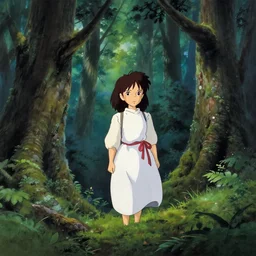 beautiful ancient forest, matte painting, beautifully painted, beautiful lighting, enchanted forest, jeremy lipking, studio ghibli, princess mononoke