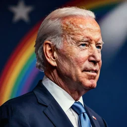 rainbow joe biden. pop art