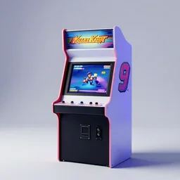 photo of a minimalist arcade machine themed with killer instinct 9 0 s game