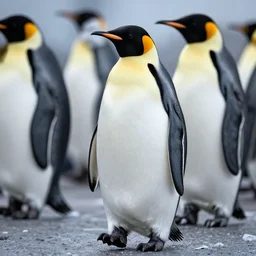 an emperor penguin starring as Dutch in the movie Predator