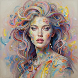 intricate highly detailed womans full body portrait, high resolution uhd hyper realistic hyperdetailed 8 k pastel paint pour by peter mohrbacher