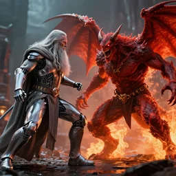 cybernetic gandalf fighting the fiery balrog movie trailer - s 1 5 0