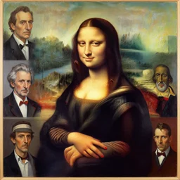 monalisa as medusa, omnious by kilian eng, chris foss, rodney matthews, robert mccall, jacek yerka and vladimir kush, oil on canvas