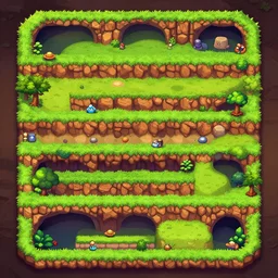 Video game sprite sheet of a cave, hd, high resolution, stylized game art