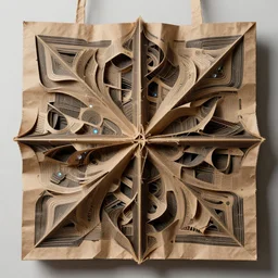man made of paper bags. intricate abstract. intricate artwork. by tooth wu, wlop, beeple, dan mumford. trending on artstation, greg rutkowski very coherent symmetrical artwork. cinematic, hyper realism, high detail, octane render, 8 k, iridescent accents