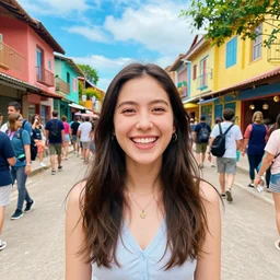 amazing beautiful photo of a beautiful woman in a beautiful or interesting place. vibrant in color, very funny, personal, positive, have a call to action, visually pleasing and have a human element and a sense of community