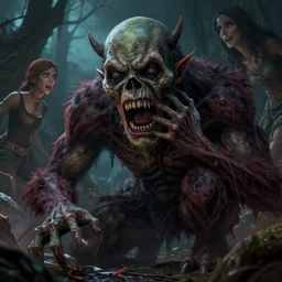 Monster Horror crying out of pain , digital art by Mandy Jurgens and Irina French and Heraldo Ortega , hyperdetailed, artstation, cgsociety