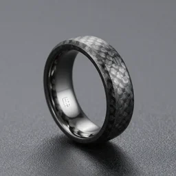carbon fiber wedding ring, hi-tech, digital, product shot, photographic studio lighting