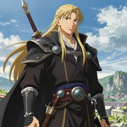 aragorn in an anime world, incredibly detailed