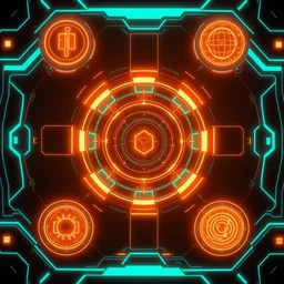sci fi user interface icons, hologram, fps