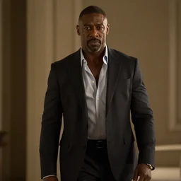 film still of Idris Elba as James Bond in new James Bond movie