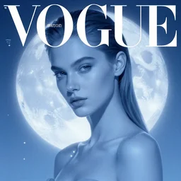 3 d, smirk fashion model, soft blue moon light, white stars, vogue cover style, poster art, high detail, intricate oil painting, multiple exposure, hyperrealism, 3 d, by stanley kubrick and tooth wu and wlop and beeple and greg rutkowski