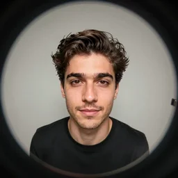 Selfie of a handsome man, first-person view, fisheye lens, photorealistic imagery, trending on artstation, 4k, 8k