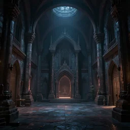 symmetrical evil lair, digital art, trending on artstation