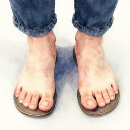 knobbly mens toes, watercolor painting