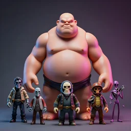 hyperrealistic rendering, fat smooth cronenberg flesh monster skeletor by donato giancola and greg rutkowski and wayne barlow and zdzisław beksinski, product photography, action figure, sofubi, studio lighting, colored gels