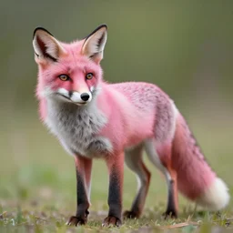 pink fox, hyper realistic, 1 6 k, artstation,