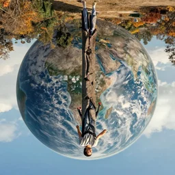 a world that is upside down, surrealist