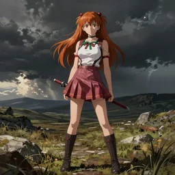 asuka langley. by by rembrandt, by konstantin razumov