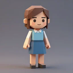 Emma Watson lowpoly 3D render