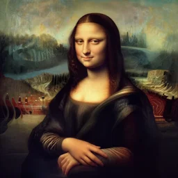 monalisa in the style of giger