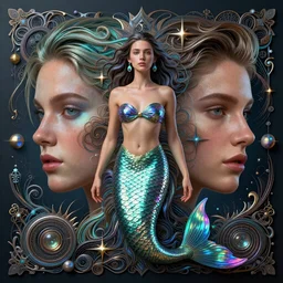 portrait of Karol G as a mermaid. intricate abstract. intricate artwork. by Tooth Wu, wlop, beeple, dan mumford. mulholland drive by david lynch, dune by david lynch, octane render, trending on artstation, greg rutkowski very coherent symmetrical artwork. cinematic, hyper realism, high detail, octane render, 8k, iridescent accents