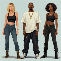 Tupac Shakur. Concept art of a perceptive cyberpunk hiphop artist in casual clothing. Cyberpunk 2077 character design by Laurie Greasley and Sherree Valentine Daines