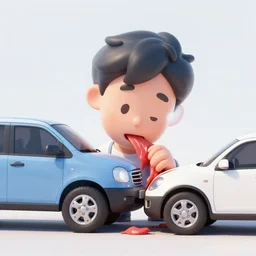 giant eating a car